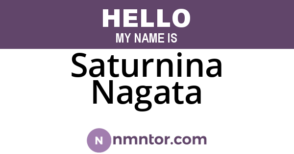 Saturnina Nagata
