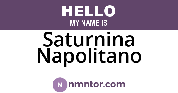Saturnina Napolitano