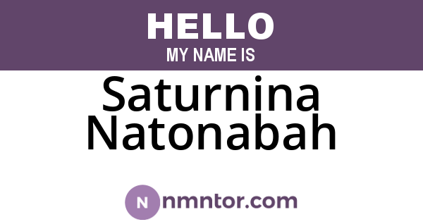 Saturnina Natonabah