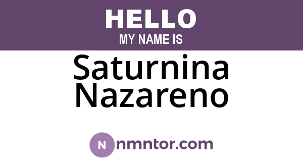 Saturnina Nazareno