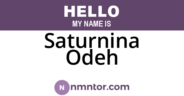 Saturnina Odeh