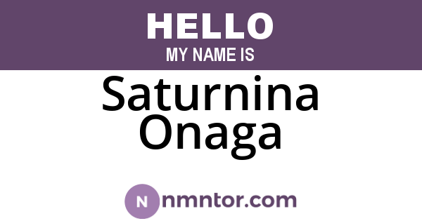 Saturnina Onaga