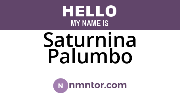 Saturnina Palumbo