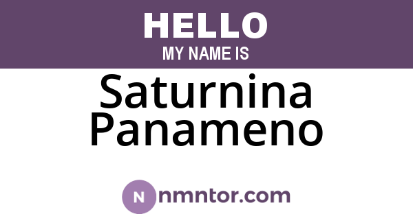 Saturnina Panameno