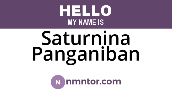 Saturnina Panganiban