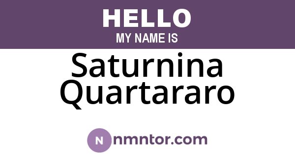 Saturnina Quartararo