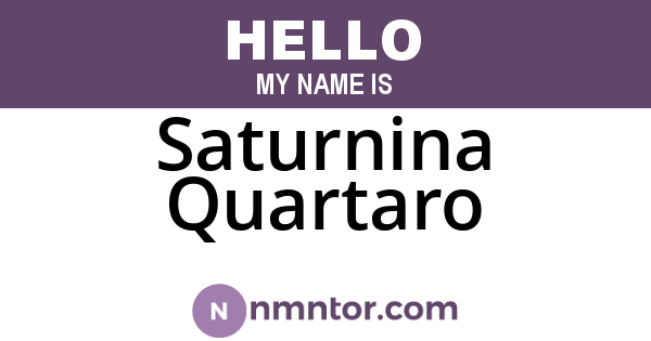 Saturnina Quartaro