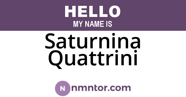 Saturnina Quattrini