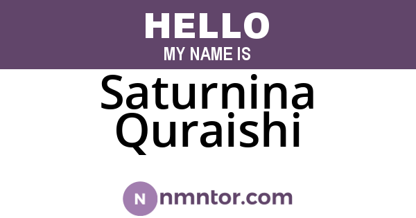 Saturnina Quraishi