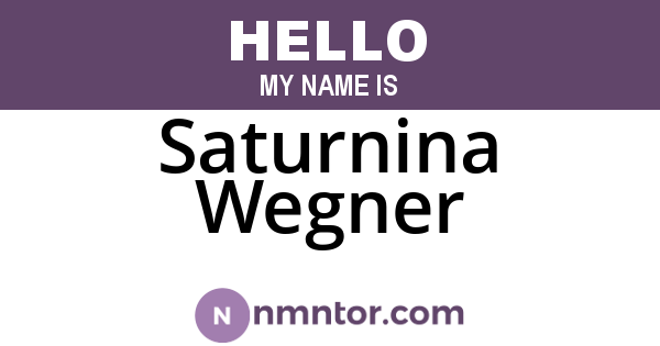 Saturnina Wegner