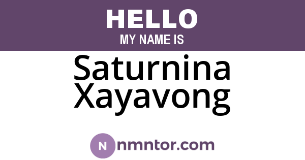 Saturnina Xayavong