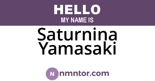 Saturnina Yamasaki