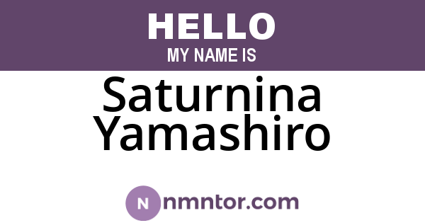 Saturnina Yamashiro