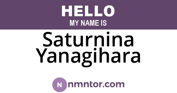 Saturnina Yanagihara