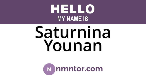 Saturnina Younan