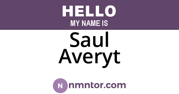 Saul Averyt