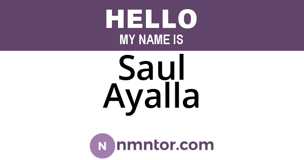 Saul Ayalla