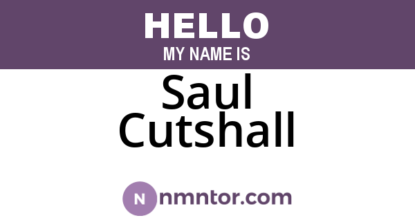 Saul Cutshall