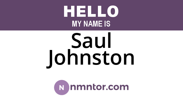 Saul Johnston