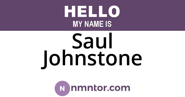 Saul Johnstone