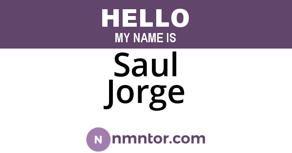 Saul Jorge
