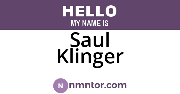 Saul Klinger