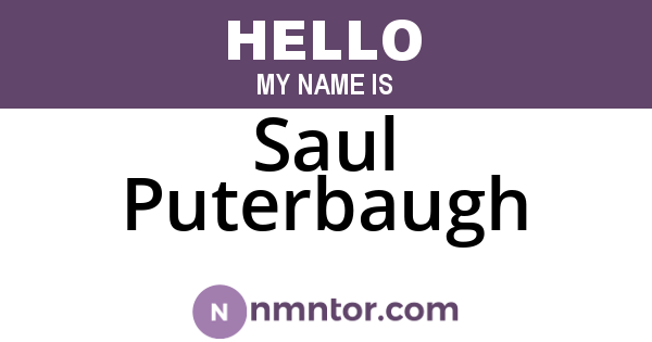 Saul Puterbaugh