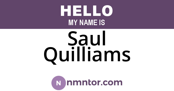 Saul Quilliams