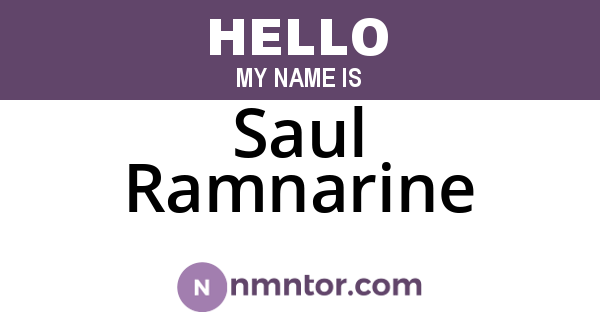 Saul Ramnarine