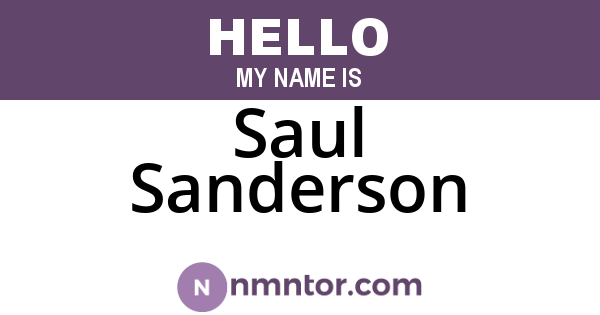 Saul Sanderson