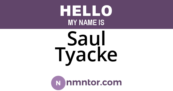 Saul Tyacke