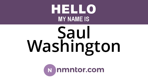 Saul Washington