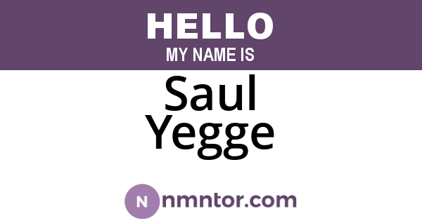 Saul Yegge