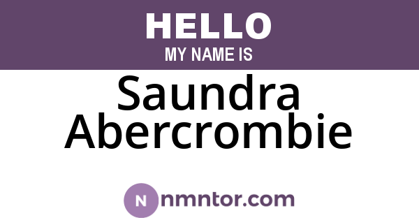 Saundra Abercrombie