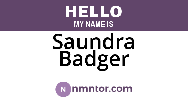Saundra Badger