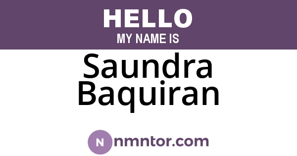 Saundra Baquiran