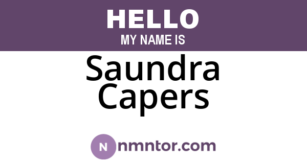 Saundra Capers
