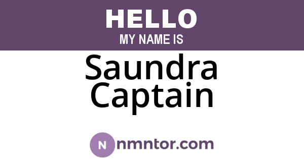 Saundra Captain