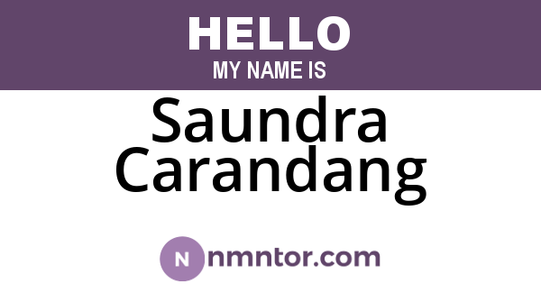 Saundra Carandang