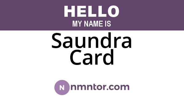 Saundra Card