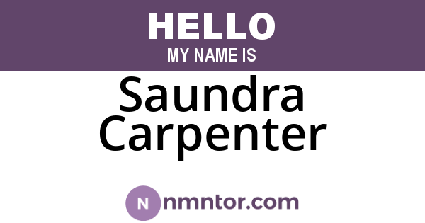 Saundra Carpenter