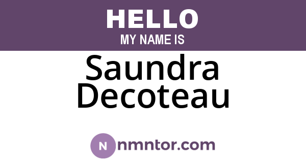 Saundra Decoteau