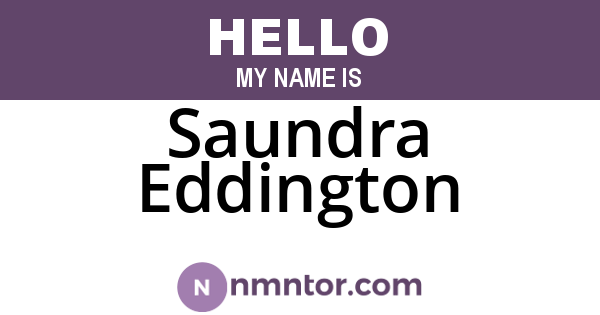 Saundra Eddington