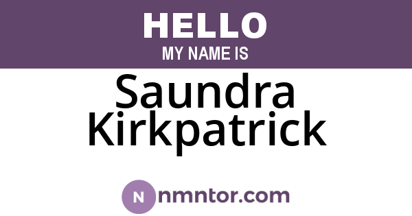 Saundra Kirkpatrick