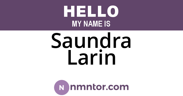 Saundra Larin