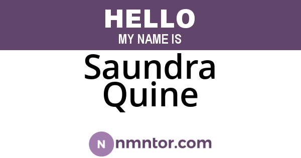 Saundra Quine