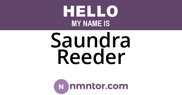 Saundra Reeder