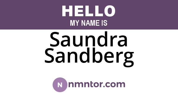 Saundra Sandberg