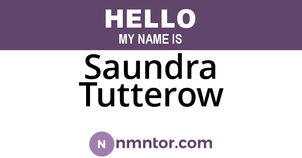Saundra Tutterow