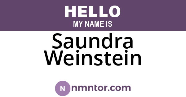 Saundra Weinstein